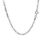 14k White Gold Solid Figaro Chain 1.9mm - Premium Chains - Just $425.99! Shop now at Pulse Designer Fashion