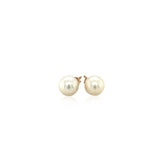 14k Yellow Gold Freshwater Cultured White Pearl Stud Earrings (6.0 mm) - Premium Earrings - Just $156.99! Shop now at Pulse Designer Fashion