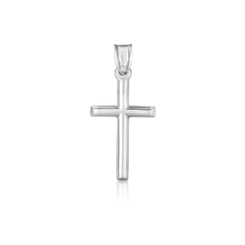 14k White Gold High Polish Cross Pendant - Premium Pendants - Just $104.99! Shop now at Pulse Designer Fashion