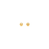 14k Yellow Gold Polished Round Stud Earrings - Premium Earrings - Just $72.99! Shop now at Pulse Designer Fashion