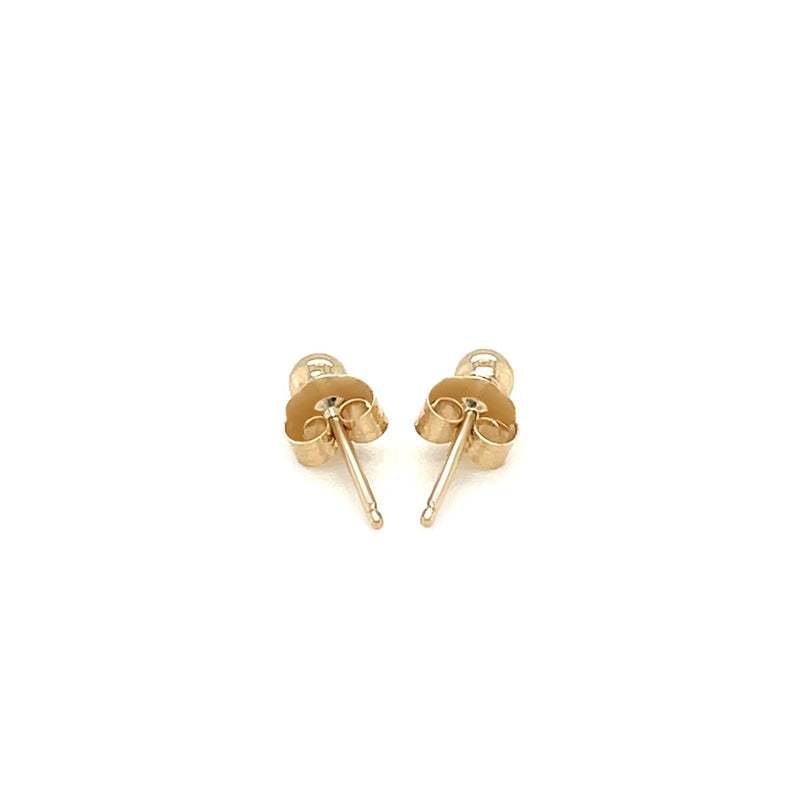 14k Yellow Gold Polished Round Stud Earrings - Premium Earrings - Just $72.99! Shop now at Pulse Designer Fashion