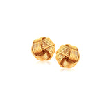 14k Yellow Gold Interlaced Love Knot Stud Earrings - Premium Earrings - Just $382.99! Shop now at Pulse Designer Fashion