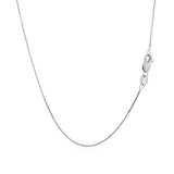 14k White Gold Classic Box Chain 0.6mm - Premium Chains - Just $182.99! Shop now at Pulse Designer Fashion