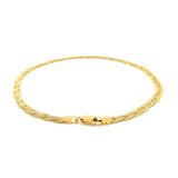 3.5mm 14k Yellow Gold Braided Bracelet - Premium Bracelets - Just $510.99! Shop now at Pulse Designer Fashion