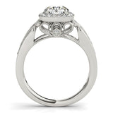 14k White Gold Baroque Shank Style Cut Diamond Engagement Ring (1 1/4 cttw) - Premium Rings - Just $7315.99! Shop now at Pulse Designer Fashion