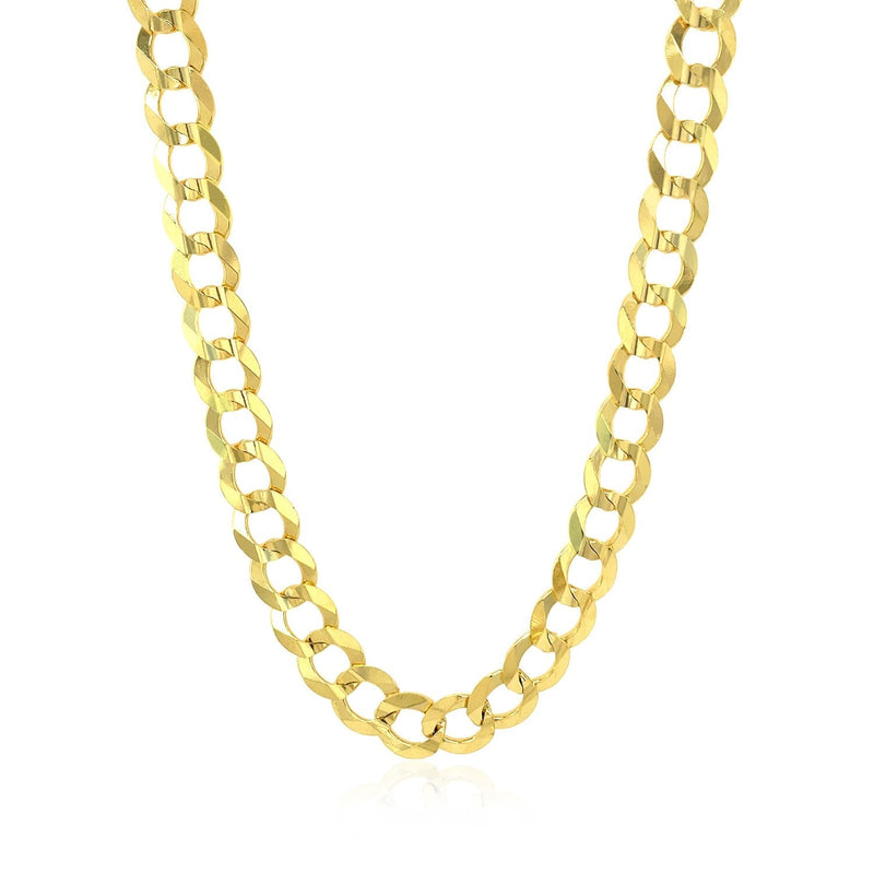 7.0mm 10k Yellow Gold Curb Chain - Premium Chains - Just $2266.99! Shop now at Pulse Designer Fashion