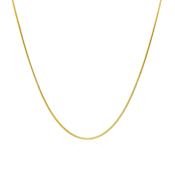 14k Yellow Gold Round Snake Chain 0.9mm - Premium Chains - Just $512.99! Shop now at Pulse Designer Fashion