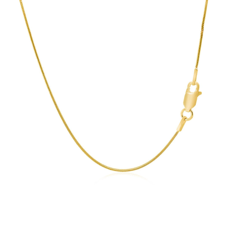 14k Yellow Gold Round Snake Chain 0.9mm - Premium Chains - Just $512.99! Shop now at Pulse Designer Fashion