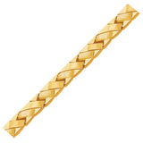 14k Yellow Gold Fancy Basket Weave Line Bracelet - Premium Bracelets - Just $937.99! Shop now at Pulse Designer Fashion