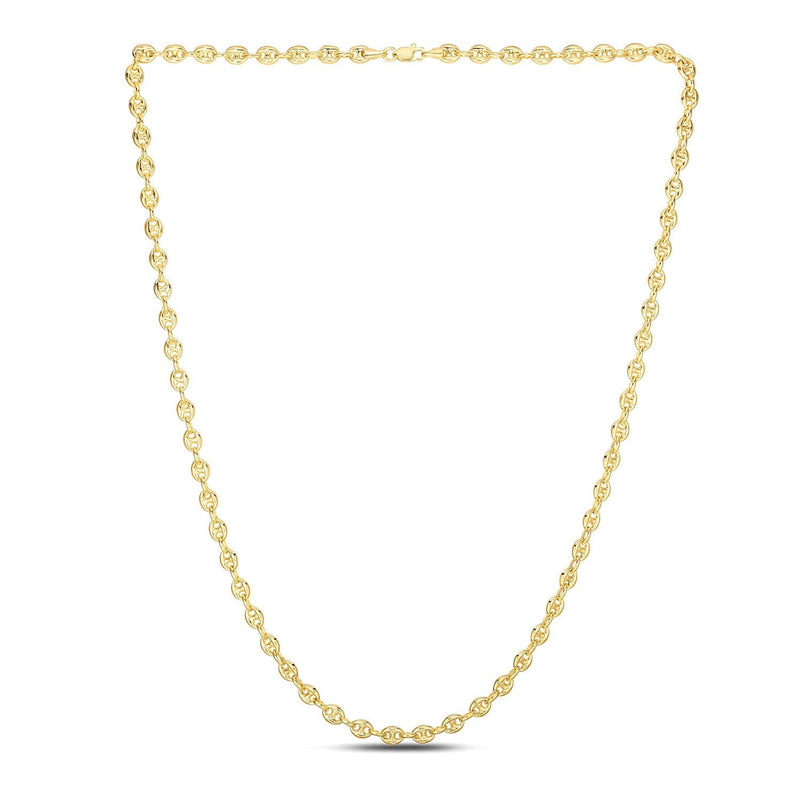 4.7mm 14k Yellow Gold Puffed Mariner Link Chain - Premium Chains - Just $1375.99! Shop now at Pulse Designer Fashion