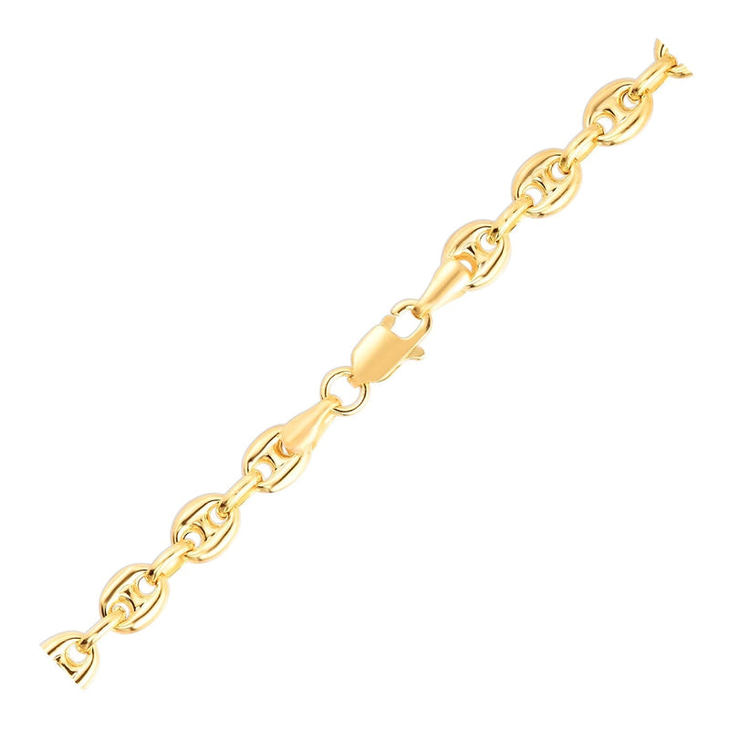 4.7mm 14k Yellow Gold Puffed Mariner Link Chain - Premium Chains - Just $1375.99! Shop now at Pulse Designer Fashion