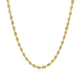 2.75mm 14k Yellow Gold Solid Diamond Cut Rope Chain - Premium Chains - Just $1165.99! Shop now at Pulse Designer Fashion