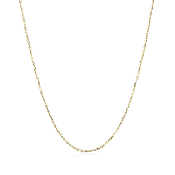 14k Yellow Gold Singapore Chain 0.8mm - Premium Chains - Just $133.99! Shop now at Pulse Designer Fashion