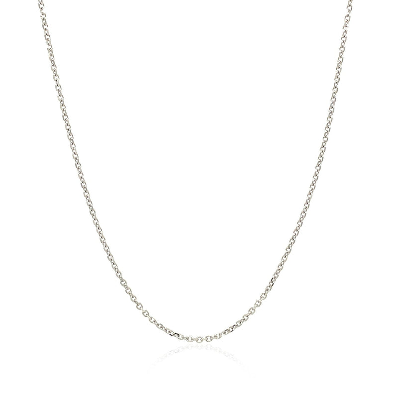 10k White Gold Cable Chain 1.1mm - Premium Chains - Just $160.99! Shop now at Pulse Designer Fashion