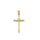 14k Two Tone Gold Cross Pendant - Premium Pendants - Just $211.99! Shop now at Pulse Designer Fashion