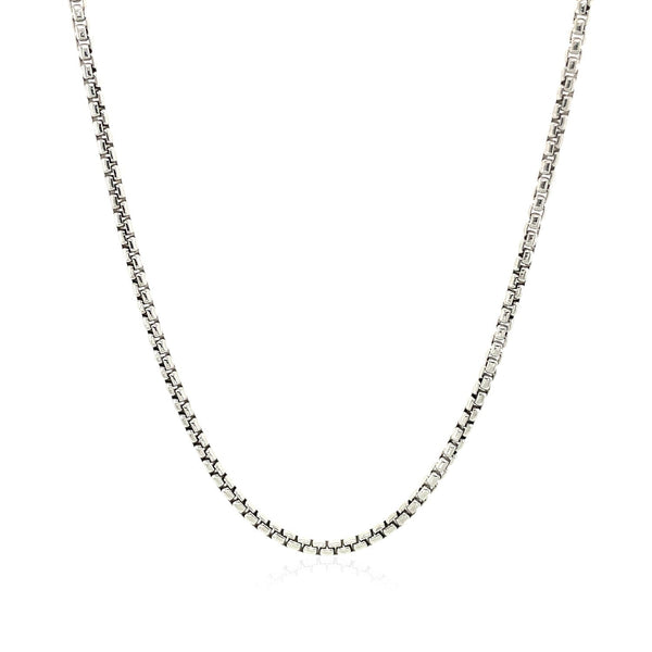 14k White Gold Round Box Chain 1.7mm - Premium Chains - Just $558.99! Shop now at Pulse Designer Fashion