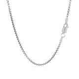 14k White Gold Round Box Chain 1.7mm - Premium Chains - Just $558.99! Shop now at Pulse Designer Fashion