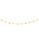 14k Yellow Gold Necklace with Polished and Textured Pebble Stations - Premium Necklaces - Just $948.99! Shop now at Pulse Designer Fashion