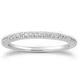 14k White Gold Fancy Engraved Pave Diamond Wedding Ring Band - Premium Rings - Just $1247.99! Shop now at Pulse Designer Fashion