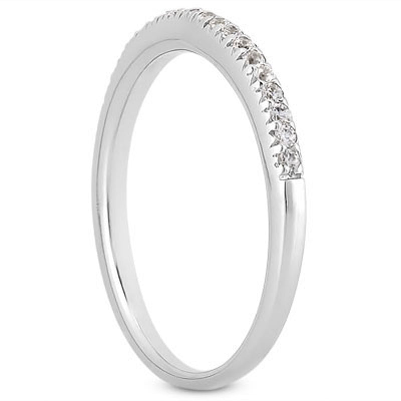 14k White Gold Fancy Engraved Pave Diamond Wedding Ring Band - Premium Rings - Just $1247.99! Shop now at Pulse Designer Fashion