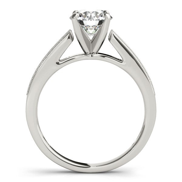 14k White Gold Antique Style Graduagted Diamond Engagement Ring (1 1/8 cttw) - Premium Rings - Just $6860.99! Shop now at Pulse Designer Fashion