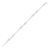 14k White Gold Filigree Marquise Stationed Anklet - Premium Anklets - Just $438.99! Shop now at Pulse Designer Fashion