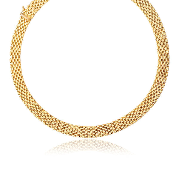 14k Yellow Gold Flexible Panther 9.0mm Line Necklace - Premium Necklaces - Just $5835.99! Shop now at Pulse Designer Fashion