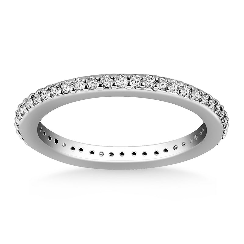 14k White Gold Round Diamond Eternity Ring - Premium Rings - Just $2018.99! Shop now at Pulse Designer Fashion