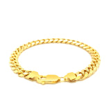 6.7mm 14k Yellow Gold Solid Miami Cuban Bracelet - Premium Bracelets - Just $4578.99! Shop now at Pulse Designer Fashion