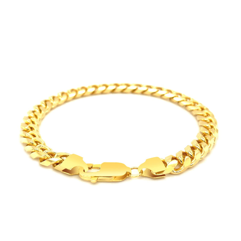 6.7mm 14k Yellow Gold Solid Miami Cuban Bracelet - Premium Bracelets - Just $4578.99! Shop now at Pulse Designer Fashion