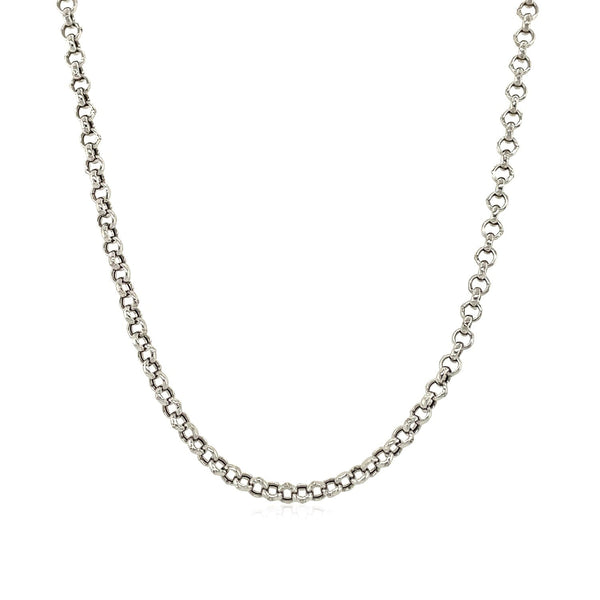 2.3mm 10k White Gold Rolo Chain - Premium Chains - Just $274.99! Shop now at Pulse Designer Fashion