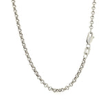 2.3mm 10k White Gold Rolo Chain - Premium Chains - Just $274.99! Shop now at Pulse Designer Fashion