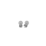 14k White Gold Classic Round Stud Earrings (6.0 mm) - Premium Earrings - Just $131.99! Shop now at Pulse Designer Fashion