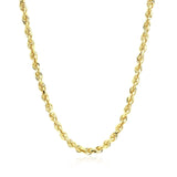 3.5mm 10k Yellow Gold Solid Diamond Cut Rope Chain - Premium Chains - Just $1484.99! Shop now at Pulse Designer Fashion