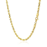 3.5mm 10k Yellow Gold Solid Diamond Cut Rope Chain - Premium Chains - Just $1484.99! Shop now at Pulse Designer Fashion