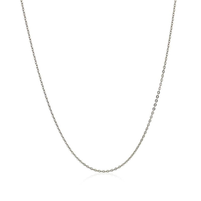 Sterling Silver Rhodium Plated Cable Chain 0.6mm - Premium Chains - Just $19.99! Shop now at Pulse Designer Fashion