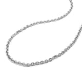 3.0mm 14k White Gold Forsantina  Lite Cable Link Chain - Premium Chains - Just $592.99! Shop now at Pulse Designer Fashion