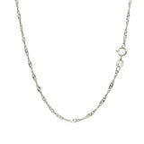 10k White Gold Singapore Chain 1.5mm - Premium Chains - Just $175.99! Shop now at Pulse Designer Fashion