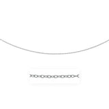 2.5mm 14k White Gold Pendant Chain with Textured Links - Premium Chains - Just $404.99! Shop now at Pulse Designer Fashion