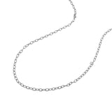 2.5mm 14k White Gold Pendant Chain with Textured Links - Premium Chains - Just $404.99! Shop now at Pulse Designer Fashion