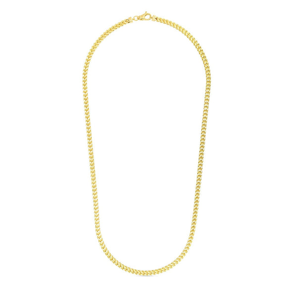 3.9mm 14k Yellow Gold Square Franco Chain - Premium Chains - Just $3053.99! Shop now at Pulse Designer Fashion