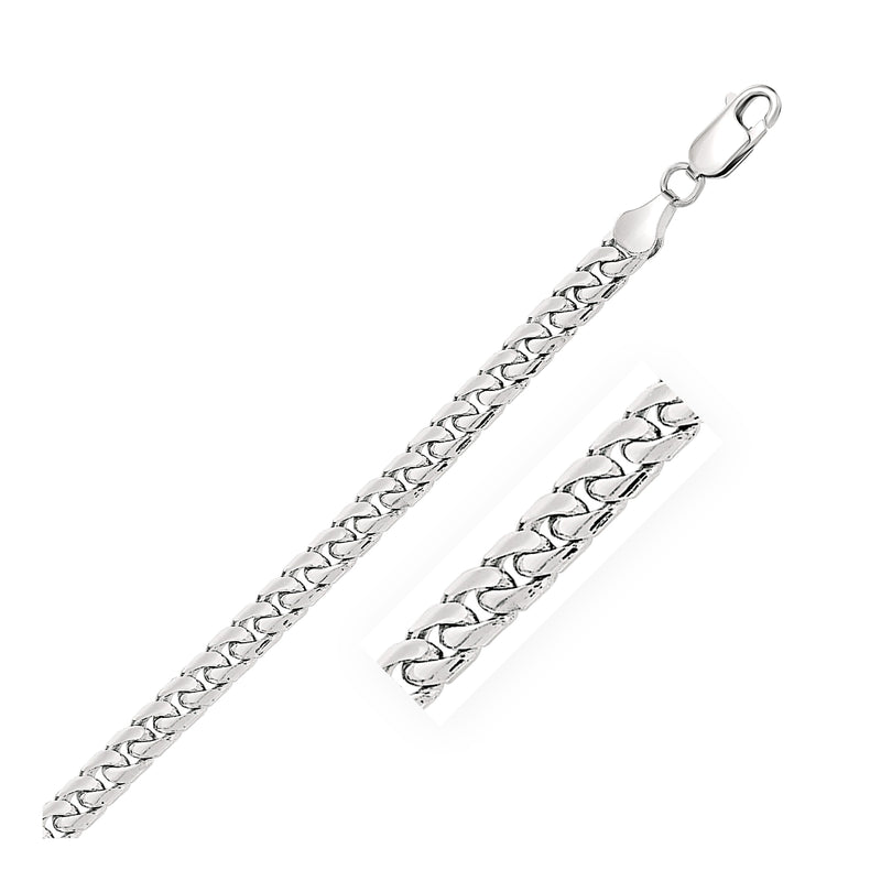 5.8mm 14k White Gold Solid Miami Cuban Bracelet - Premium Bracelets - Just $3669.99! Shop now at Pulse Designer Fashion