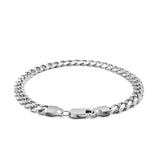 5.8mm 14k White Gold Solid Miami Cuban Bracelet - Premium Bracelets - Just $3669.99! Shop now at Pulse Designer Fashion