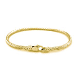 Fancy Weave Bangle in 14k Yellow Gold (3.0mm) - Premium Bangles - Just $1176.99! Shop now at Pulse Designer Fashion