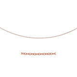 2.5mm 14k Rose Gold Pendant Chain with Textured Links - Premium Chains - Just $350.99! Shop now at Pulse Designer Fashion