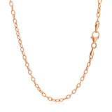 2.5mm 14k Rose Gold Pendant Chain with Textured Links - Premium Chains - Just $350.99! Shop now at Pulse Designer Fashion