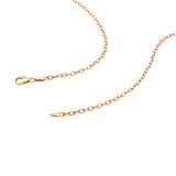 2.5mm 14k Rose Gold Pendant Chain with Textured Links - Premium Chains - Just $350.99! Shop now at Pulse Designer Fashion