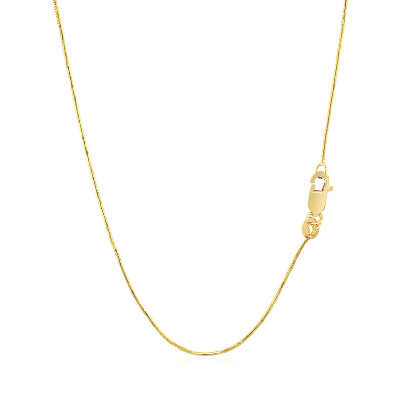 14k Yellow Gold Round Snake Chain 0.7mm - Premium Chains - Just $339.99! Shop now at Pulse Designer Fashion