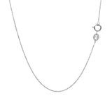 14k White Gold Cable Link Chain 0.5mm - Premium Chains - Just $156.99! Shop now at Pulse Designer Fashion