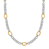 18k Yellow Gold and Sterling Silver Rhodium Plated Multi Style Chain Necklace - Premium Necklaces - Just $997.99! Shop now at Pulse Designer Fashion